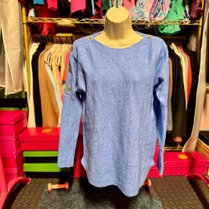 Lilly Pulitzer Arna Pullover Sweater - Heathered Abaco Blue (Size XXS)
